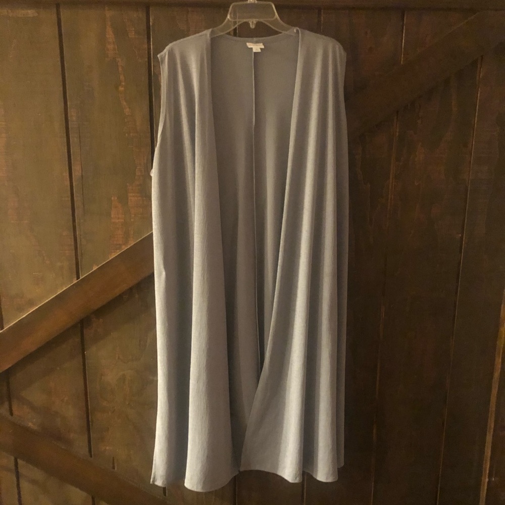 LulaRoe Joy-  long gray vest -XL